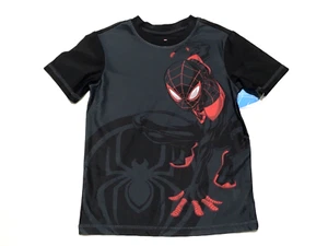 Marvel Spider-Man UPF 50+ Boys Size S Gray Top Short Sleeve Swim Shirt - Picture 1 of 9