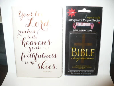 NEW ~ ECCOLO Lined Journals (set of 3)  &  Refrigerator Magnet BIBLE Book - Image 1 of 3