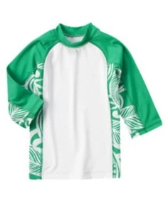 GYMBOREE SWIM SHOP GREEN FLORAL RASHGUARD 5 6 7 8 NWT - Picture 1 of 1