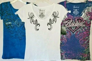 Damas Prendas para el torso arcaicas Camiseta Lavada en Piedra Dobladillos Envejecidos Gótica 100% Algodón - Imagen 1 de 23