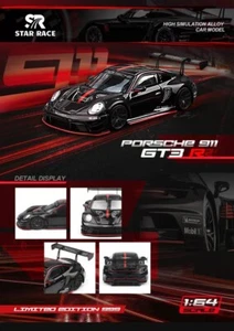 Star Race 1/64 Porsche 911 GT3 Black New Sealed - Picture 1 of 1