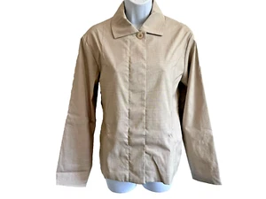 Cutter & Buck Women's Size M Beige Plaid Full Zipper Jacket - Picture 1 of 11