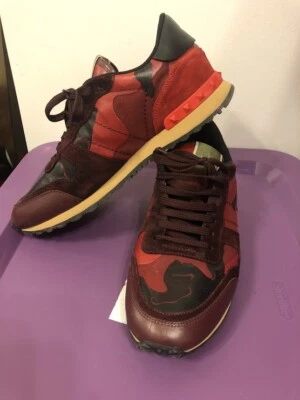 / Authentic Valentino Garavani Camouflage Trainers Lace Up Designer Sneakers - Image 1 of 4