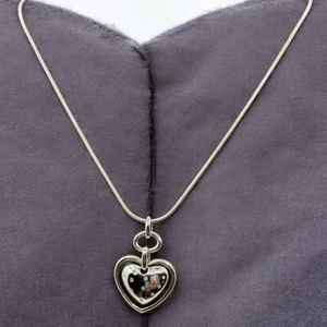 Affinity Diamond 1/4 ct tw Sterling Silver Double Heart Pendant .25 Classic .925 - Picture 1 of 10