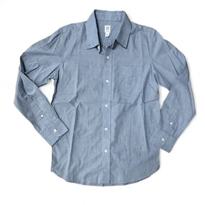 GAP KIDS Cotton Long Sleeve Shirt, Size: L (10), Color: Blue - NEW - Picture 1 of 3