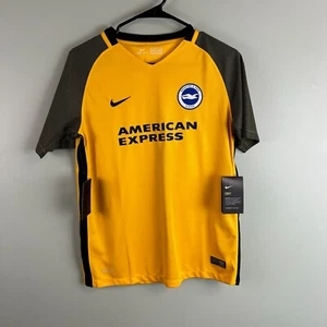 NWT 2017-18 Brighton Hove & Albion Away Jersey Size Youth XL Yellow Nike Dri-Fit - Picture 1 of 11