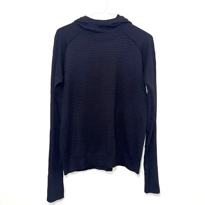 Suéter con Capucha Lululemon Mezcla de Lana a Rayas - Negro 10 Foto 1 de 4