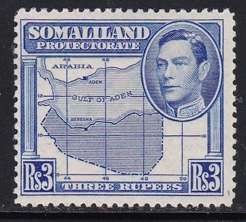 Album Treasures Somaliland Scott # 94  3r  George VI  Map  Mint NH - Image 1 of 1