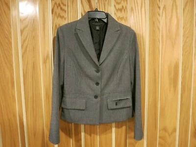 Light Gray Apostrophe short in style stretch business jacket, size 8 - Image 1 of 4