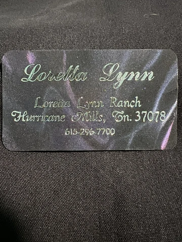 Loretta Lynn Autographed Business Card From The 70’s Cover