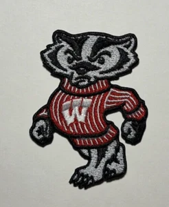 Wisconsin Badger wisconsin bucky badger patch 3" tall iron on wisconsin bager - Picture 1 of 5