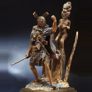 1/18 Scale 90mm Maori Warrior Resin Statue Unpainted Model Statue Garage Kit New - Picture 1 of 2