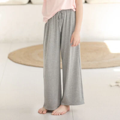 Kids Girls Pants Trousers Cotton Wide Leg Practice Loungewear Sport Casual Loose - Image 1 of 4