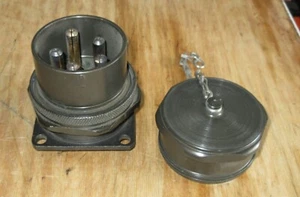 Pyle National ZZM-3424-29 5 Pin 2 AWG 100A 600V Male Panel Mount Connector Plug - Picture 1 of 3