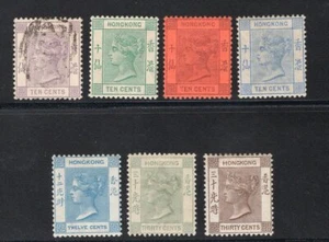 1882-02 Hong Kong. SC#43-48. SG#36/61. Mint, Lightly Hinged, VF. - Picture 1 of 2