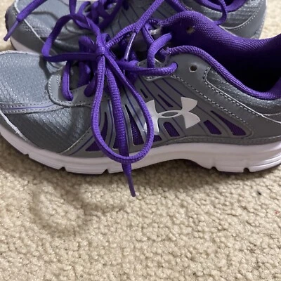 Purple Gray Under Armour Shoes Ladies Size 6 - Image 1 of 4