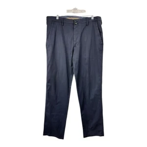 Robert Graham Gr. 34x34 Chino Hose klassisch Stretch Baumwolle marine versteckte Tasche - Bild 1 von 9