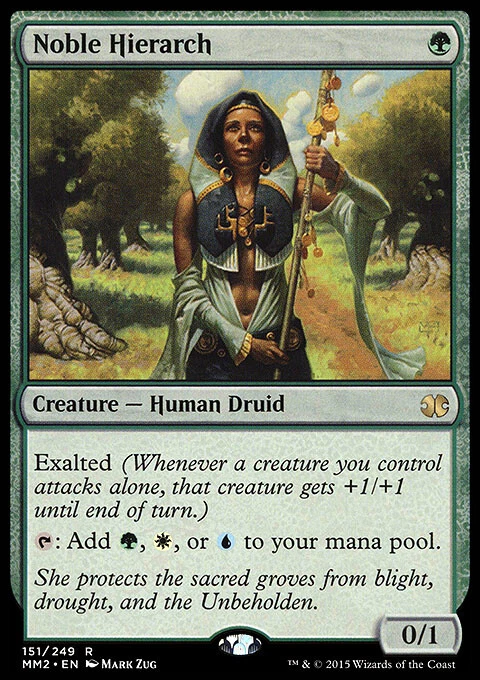 NOBLE HIERARCH NM Modern Masters 2015 mtg Green - Human Druid Rare - Image 1 of 1