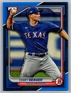 2024 Bowman #24 Corey Seager /150 blu - Foto 1 di 2