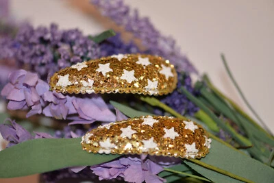 Fourth of July Sparkling Star Snap Clips for babies, toddlers, girls - Image 1 of 3