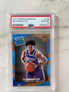 2017-18 Panini Donruss Basketball - De‘Aaron Fox RC #196 PSA 10 Sacramento Kings - Bild 1 von 2