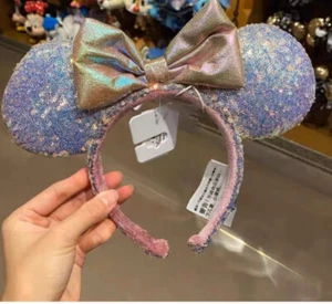 Disney Parks Minnie Ears 50th Anniversary Earidescent Iridescent Headband - Picture 1 of 10