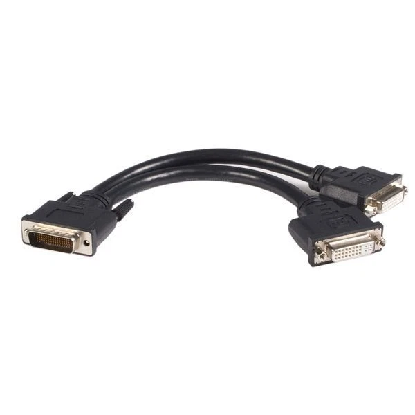 StarTech DMSDVIDVI1 8in LFH 59 Male to Dual Female DVI I DMS 59 Cable Female - Image 1 of 1