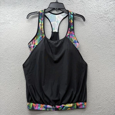 NUEVO CON ETIQUETAS Gottex Para Mujer Tankini Camiseta sin Mangas Espalda Corredora Traje de Baño Sujetador Forrado Para Mujer 38D Foto 1 de 4