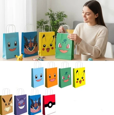 24pcs Anime Pikachu Theme Gift Bag Children's Birthday Party Candy Snack Return