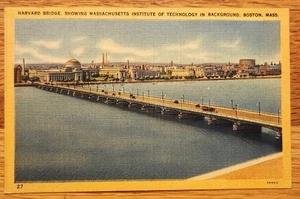 Harvard Bridge Massachusetts Institute of Technology Boston postal PC 1941 - Imagen 1 de 1