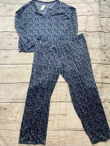 Conjunto Pantalones Pijama IZOD Talla 2X Azul Rosa Lavanda Flores Mujer’s Muy Suave - Imagen 1 de 10