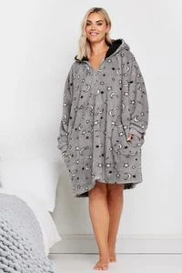 Yours Curve Women's Plus Size Moon & Star Oversized Blanket Hoodie - Picture 1 of 7