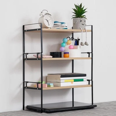 Lindo estante organizador de escritorio de madera ajustable de 2 niveles 40 cm - Imagen 1 de 4