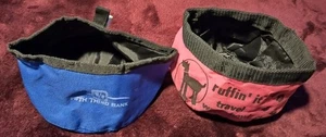 2 PET TRAVEL WATER BOWL Ruff It Collapsible Canvas - Picture 1 of 5