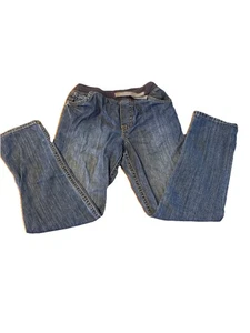 Carters Kid Jeans Girls Blue Drawstring Stretch Pockets Medium Wash Size 7/7A - Picture 1 of 6