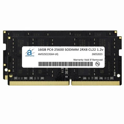 Adamanta 32GB (2x16GB) DDR4 3200MHz PC4-25600 SODIMM Laptop Memory RAM Upgrade - Image 1 of 2