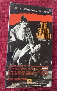 VINTAGE The Seven Samurai Part 1 & 2 VHS 1987  Rare Release 50s Japanese sealed - Picture 1 of 4