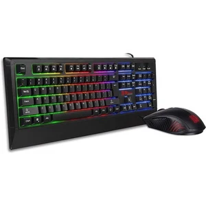 Tt eSPORTS Challenger Combo RGB Gaming Maus und Tastatur Set (QWERTZ) Schwarz - Bild 1 von 8