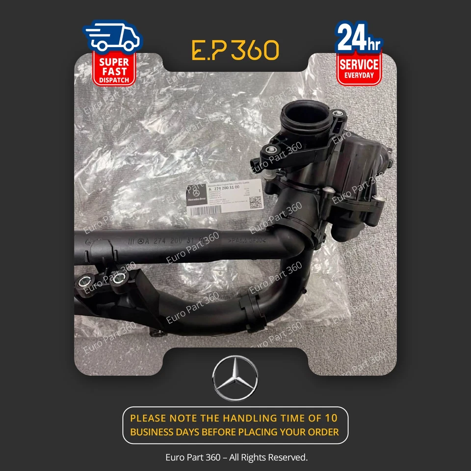 MERCEDES BENZ C200 E200 E350 SLC COOLANT THERMOSTAT ASSEMBLY A2742003100 - Изображение 1 из 1