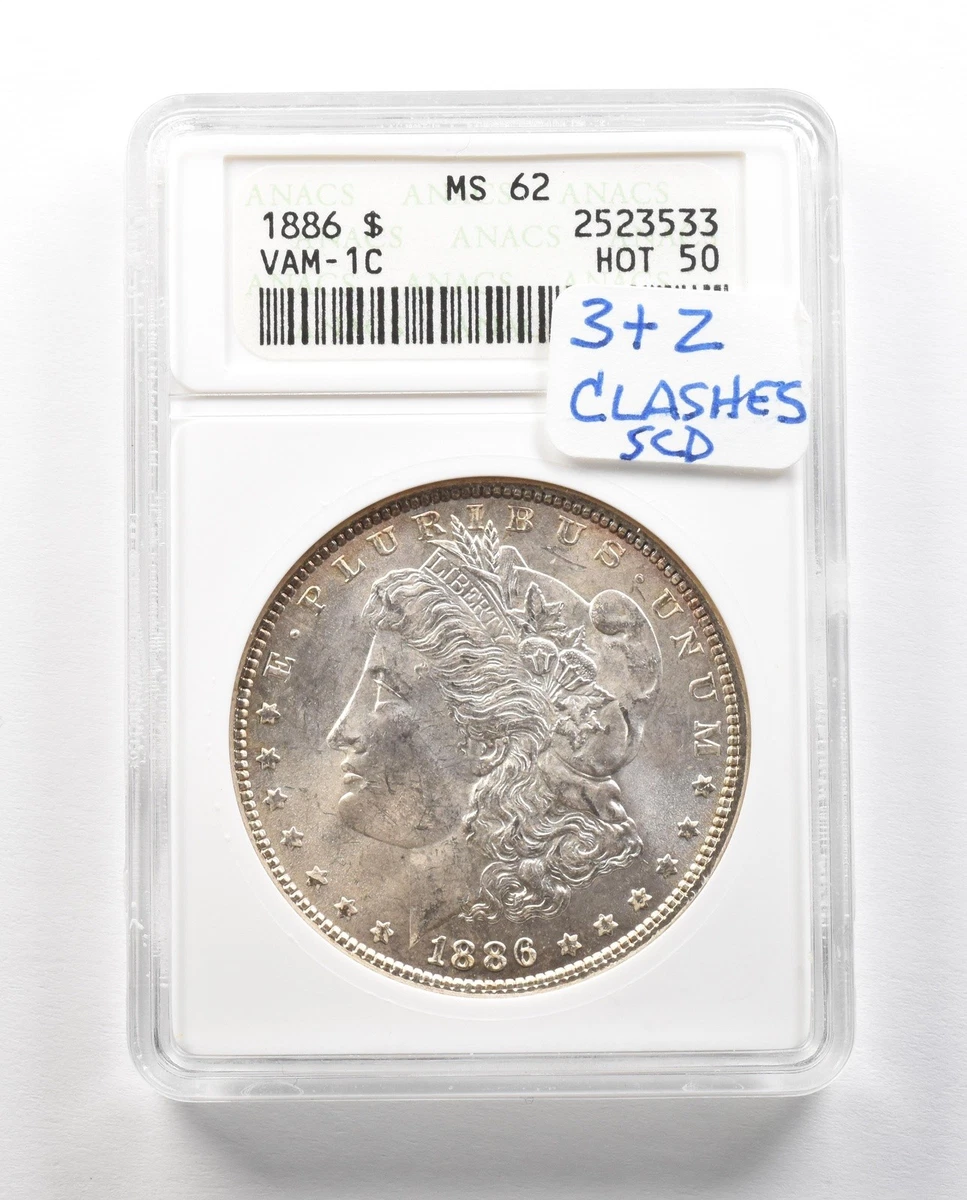 MS 62 Graded 1886 Year Morgan US Dollars (1878-1921) for sale | eBay