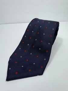 Ermenegildo Zegna Silk Neck Tie Italy 3.75” X 58” Designer Blue Red Floral - Picture 1 of 9