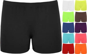 Kids Girls Boys Cycling Hotpant Stretch Short Pant Active Dance School Gym - Picture 1 of 1