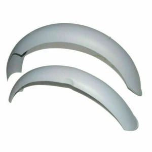 For TRIUMPH T120 T100 T90 FRONT & REAR MUDGUARDS SET BARE METAL FENDERS - Bild 1 von 3