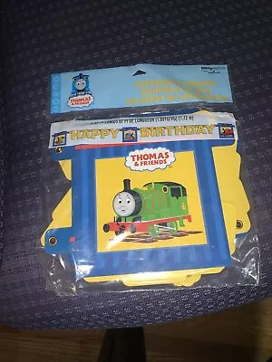 Thomas & Friends Feliz Cumpleaños Fiesta Banner 5.67 Pies Largo Sello NUEVO 2 Lote Foto 1 de 4