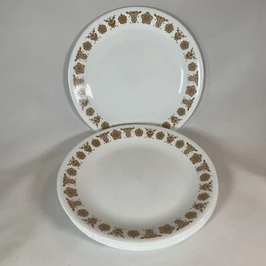 7er Set ~ Corelle®️ von Corning®️Schmetterling Gold 8,5"" Mittagessen/Frühstücksplatten - Bild 1 von 7