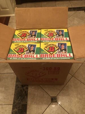 1989 Bowman Baseball Wax Box- From Sealed Case- Ken Griffey Jr Rookie RC - Image 1 of 4