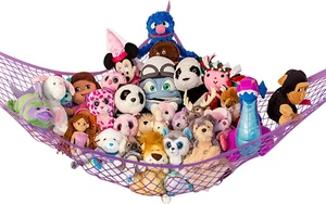 Stuffed Animal Hammock | Corner Hanging Organizer, Stuffed Animal Storage - Picture 1 of 12