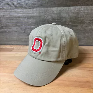 Vintage Ohio State Buckeyes Hat Cap Strap Back Brown Big Logo Signatures - Picture 1 of 11