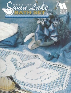 Swan Lake Bath Set ~ Annie's Attic 8B078 - Crochet Leaflet - Picture 1 of 2