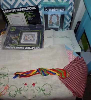 LOT 4 CREATIVE EXPRESSIONS DIMENSION NEEDLECRAFT KITS  FRIENDSHIP MONDAY'S CHILD - Image 1 of 4